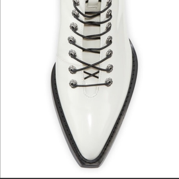 EUC Coach Spazzolato Leather Lace-Up Booties Size 10 - Picture 3 of 3